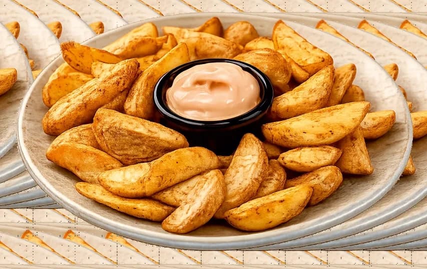 Селски пържени картофи с пикантна майонеза